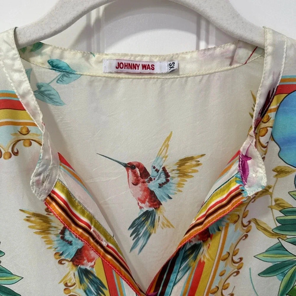 JohnnyWas | Silk Sabrina Button Up Blouse | Size: XS-L - Picture 4 of 9